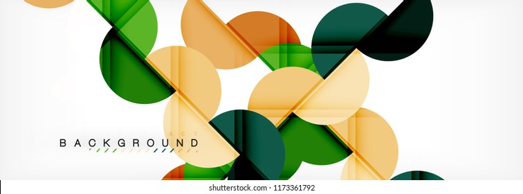 Circle abstract background, geometric vector illustration