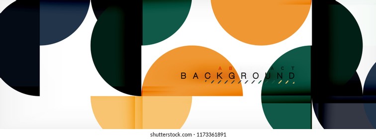Circle abstract background, geometric vector illustration