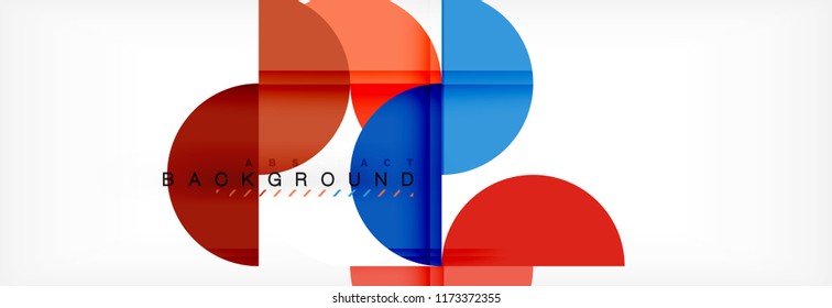 Circle abstract background, geometric vector illustration