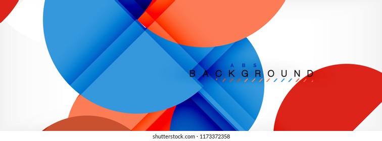 Circle abstract background, geometric vector illustration