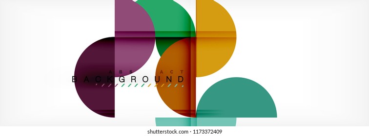 Circle abstract background, geometric vector illustration