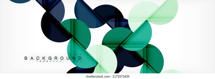 Circle abstract background, geometric vector illustration