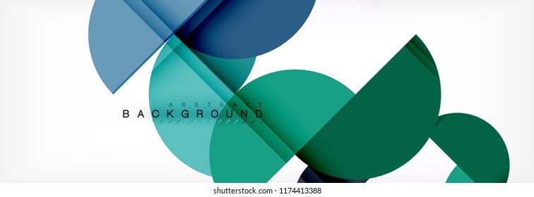 Circle abstract background, geometric vector illustration