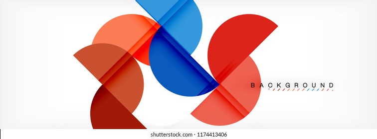 Fondo abstracto de círculo, ilustración de vector geométrico