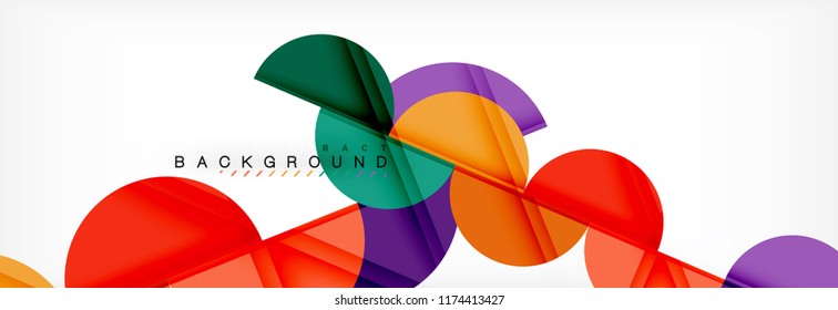 Circle abstract background, geometric vector illustration