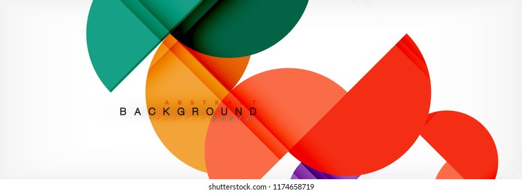Circle abstract background, geometric vector illustration