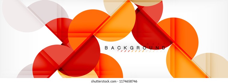 Circle abstract background, geometric vector illustration