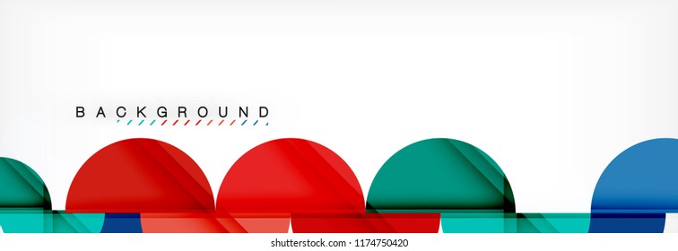 Circle abstract background, geometric vector illustration