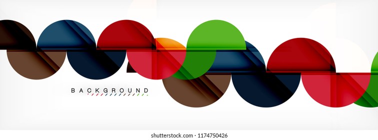 Circle abstract background, geometric vector illustration