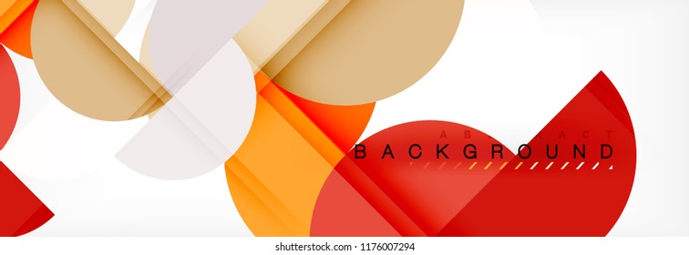 Circle abstract background, geometric vector illustration