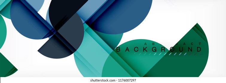 Circle abstract background, geometric vector illustration