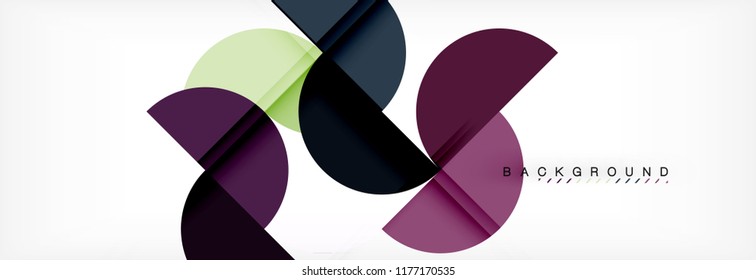 Circle abstract background, geometric vector illustration