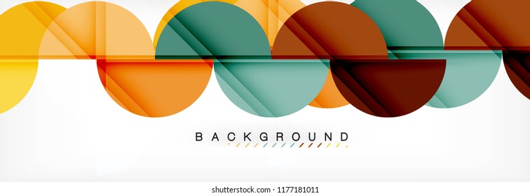 Circle abstract background, geometric vector illustration