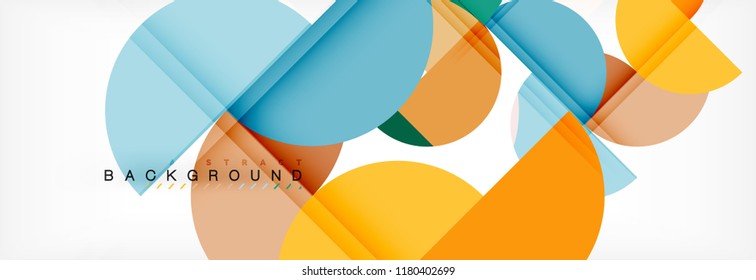Circle abstract background, geometric vector illustration