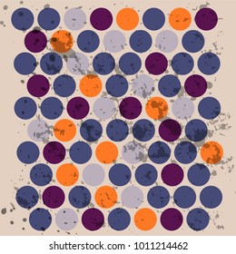 Circle abstract background texture hand drawn grunge art colorful geometric vector idea design