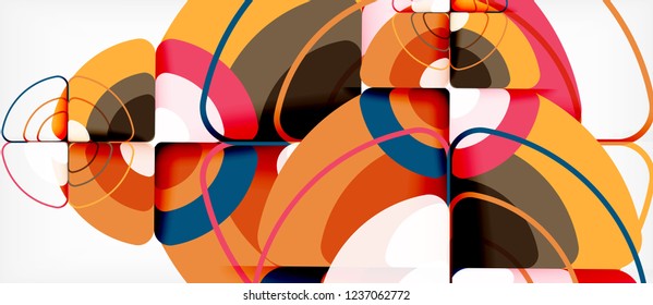 Circle abstract background. Trendy abstract layout template for business or technology presentation or web brochure cover, wallpaper. Vector illustration