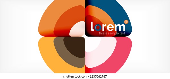 Recorrer el fondo abstracto del círculo. Plantilla de diseño abstracto de moda para presentación de negocios o tecnología o portada de folletos web, fondo de pantalla. Ilustración del vector