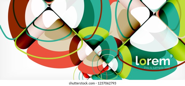 Circle abstract background. Trendy abstract layout template for business or technology presentation or web brochure cover, wallpaper. Vector illustration