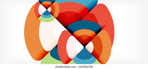 Circle abstract background. Trendy abstract layout template for business or technology presentation or web brochure cover, wallpaper. Vector illustration