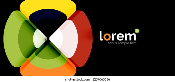 Recorrer el fondo abstracto del círculo. Plantilla de diseño abstracto de moda para presentación de negocios o tecnología o portada de folletos web, fondo de pantalla. Ilustración del vector