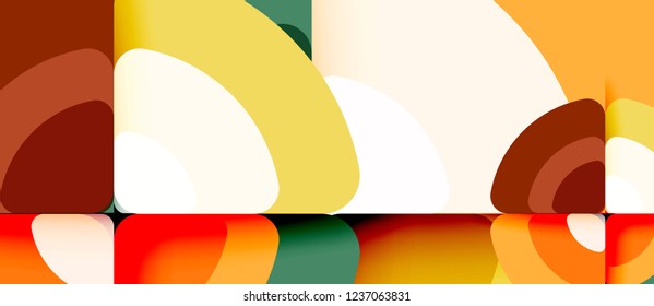 Recorrer el fondo abstracto del círculo. Plantilla de diseño abstracto de moda para presentación de negocios o tecnología o portada de folletos web, fondo de pantalla. Ilustración del vector