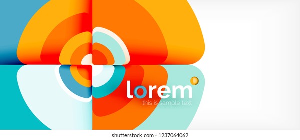 Recorrer el fondo abstracto del círculo. Plantilla de diseño abstracto de moda para presentación de negocios o tecnología o portada de folletos web, fondo de pantalla. Ilustración del vector