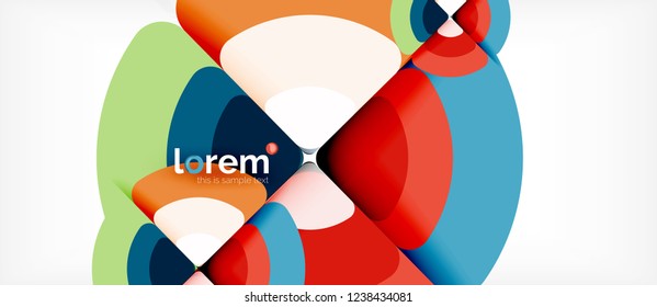 Circle abstract background. Trendy abstract layout template for business or technology presentation or web brochure cover, wallpaper. Vector illustration