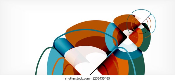 Circle abstract background. Trendy abstract layout template for business or technology presentation or web brochure cover, wallpaper. Vector illustration