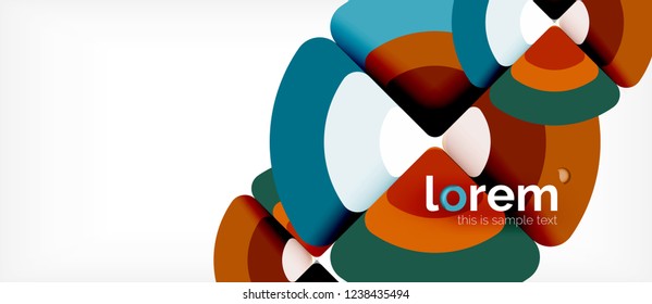 Circle abstract background. Trendy abstract layout template for business or technology presentation or web brochure cover, wallpaper. Vector illustration