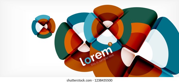 Circle abstract background. Trendy abstract layout template for business or technology presentation or web brochure cover, wallpaper. Vector illustration