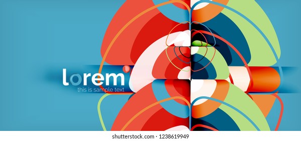 Circle abstrakter Hintergrund. Trendy abstrakte Layout-Vorlage für Geschäfts- oder Technologiepräsentation oder Web-Broschüre Titelbild, Bildschirmhintergrund. Vektorgrafik
