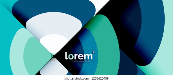 Circle abstract background. Trendy abstract layout template for business or technology presentation or web brochure cover, wallpaper. Vector illustration