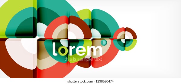 Recorrer el fondo abstracto del círculo. Plantilla de diseño abstracto de moda para presentación de negocios o tecnología o portada de folletos web, fondo de pantalla. Ilustración del vector
