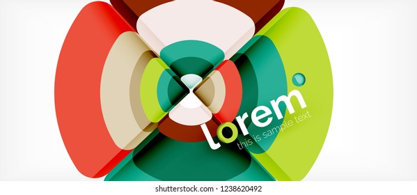 Recorrer el fondo abstracto del círculo. Plantilla de diseño abstracto de moda para presentación de negocios o tecnología o portada de folletos web, fondo de pantalla. Ilustración del vector
