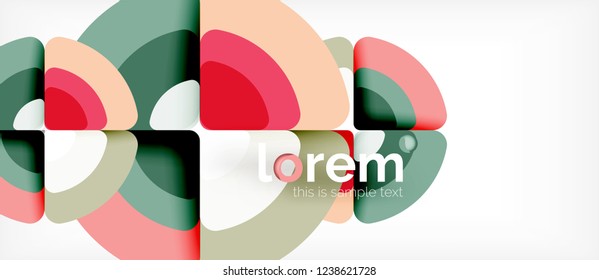 Circle abstract background. Trendy abstract layout template for business or technology presentation or web brochure cover, wallpaper. Vector illustration