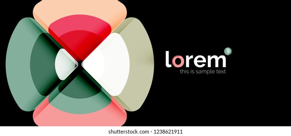 Recorrer el fondo abstracto del círculo. Plantilla de diseño abstracto de moda para presentación de negocios o tecnología o portada de folletos web, fondo de pantalla. Ilustración del vector