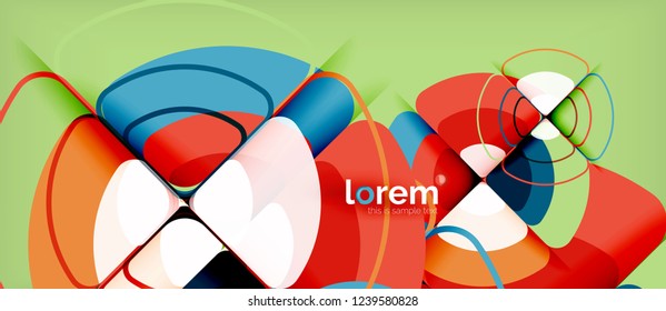 Recorrer el fondo abstracto del círculo. Plantilla de diseño abstracto de moda para presentación de negocios o tecnología o portada de folletos web, fondo de pantalla. Ilustración del vector