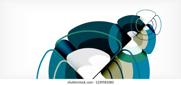 Recorrer el fondo abstracto del círculo. Plantilla de diseño abstracto de moda para presentación de negocios o tecnología o portada de folletos web, fondo de pantalla. Ilustración del vector