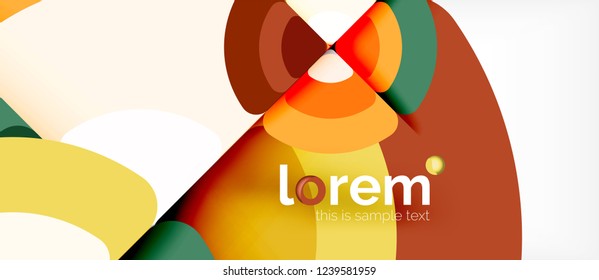 Recorrer el fondo abstracto del círculo. Plantilla de diseño abstracto de moda para presentación de negocios o tecnología o portada de folletos web, fondo de pantalla. Ilustración del vector