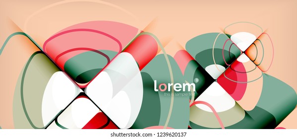 Circle abstract background. Trendy abstract layout template for business or technology presentation or web brochure cover, wallpaper. Vector illustration