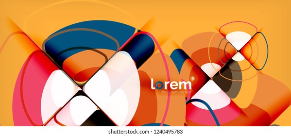 Circle abstract background. Trendy abstract layout template for business or technology presentation or web brochure cover, wallpaper. Vector illustration