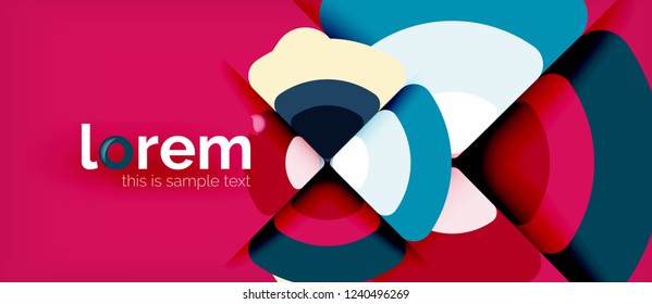 Recorrer el fondo abstracto del círculo. Plantilla de diseño abstracto de moda para presentación de negocios o tecnología o portada de folletos web, fondo de pantalla. Ilustración del vector