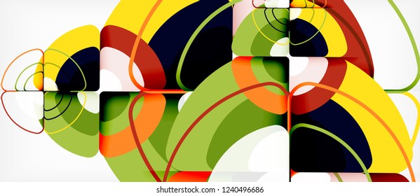 Circle abstract background. Trendy abstract layout template for business or technology presentation or web brochure cover, wallpaper. Vector illustration