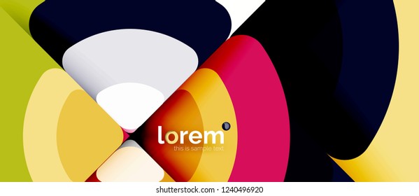Recorrer el fondo abstracto del círculo. Plantilla de diseño abstracto de moda para presentación de negocios o tecnología o portada de folletos web, fondo de pantalla. Ilustración del vector