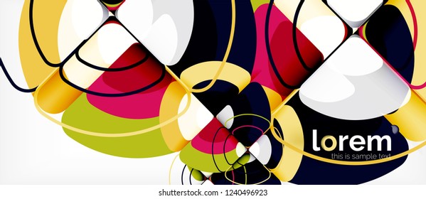 Circle abstract background. Trendy abstract layout template for business or technology presentation or web brochure cover, wallpaper. Vector illustration