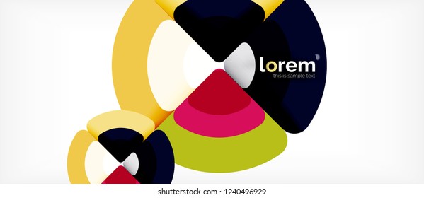 Circle abstrakter Hintergrund. Trendy abstrakte Layout-Vorlage für Geschäfts- oder Technologiepräsentation oder Web-Broschüre Titelbild, Bildschirmhintergrund. Vektorgrafik