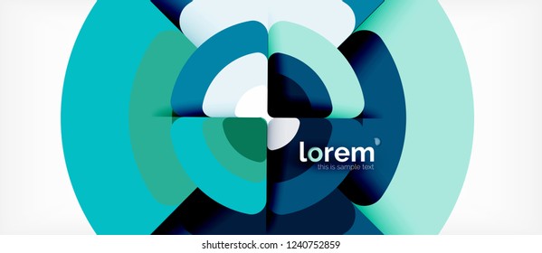 Circle abstract background. Trendy abstract layout template for business or technology presentation or web brochure cover, wallpaper. Vector illustration