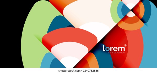 Circle abstract background. Trendy abstract layout template for business or technology presentation or web brochure cover, wallpaper. Vector illustration
