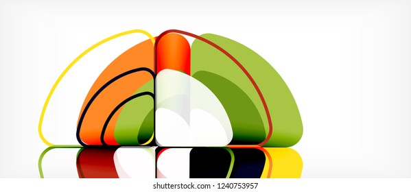 Circle abstract background. Trendy abstract layout template for business or technology presentation or web brochure cover, wallpaper. Vector illustration