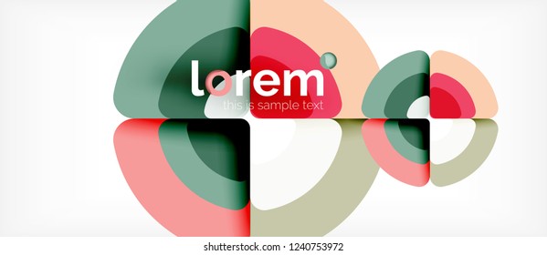 Recorrer el fondo abstracto del círculo. Plantilla de diseño abstracto de moda para presentación de negocios o tecnología o portada de folletos web, fondo de pantalla. Ilustración del vector